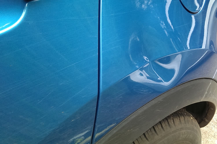 Kia Sportage Dented Bodywork before Paintless Dent Removal